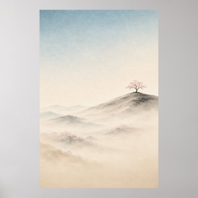 Noite Japonesa de Sakura Arte de Parede Poster Jap (Frente)