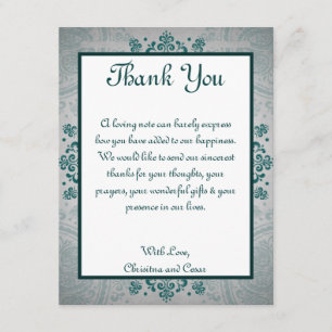 noite LISA dos cartões de agradecimentos 4x5 em