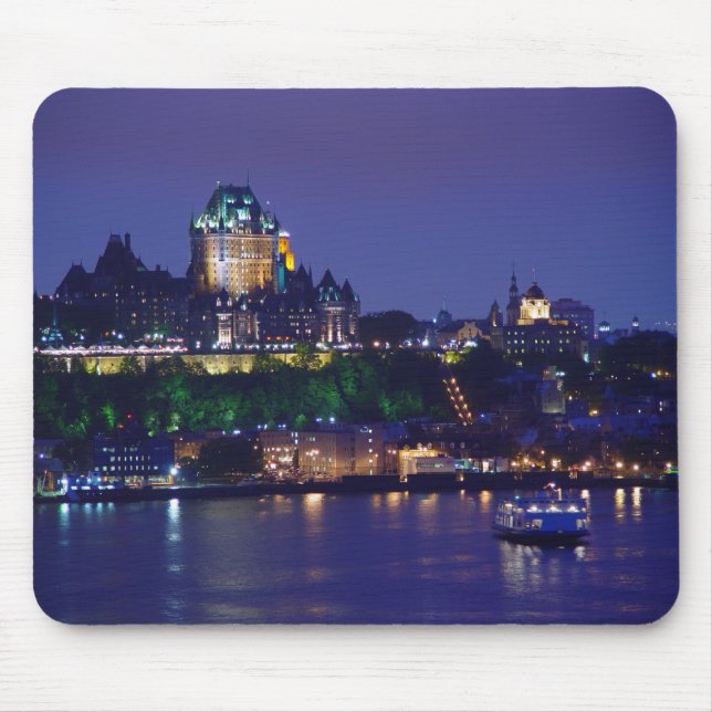 Noite Quebeque Mousepad do castelo de Frontenac do (Frente)