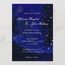 Noite romântica azul do convite | do casamento