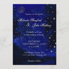 Noite romântica azul do convite | do casamento