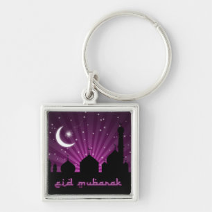 Noite roxa da mesquita de Eid - chaveiro