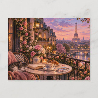 Noite Sonhadora em Paris - Cartão Postal da Torre