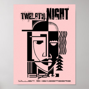 Noite William Shakespeare do poster do teatro