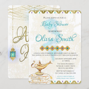 Noites árabes - Convite ao Chá de fraldas marroq