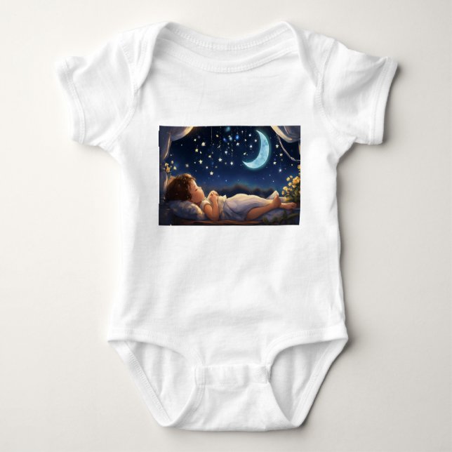 Noites de sonho: camiseta infantil com boa Impress (Frente)