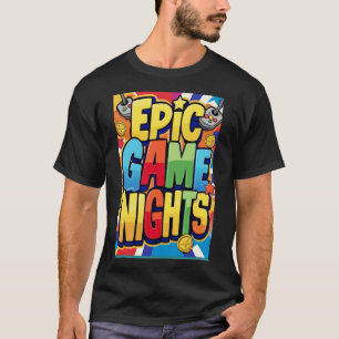 Noites Épicas de Jogos – Camiseta de Diversão Supr