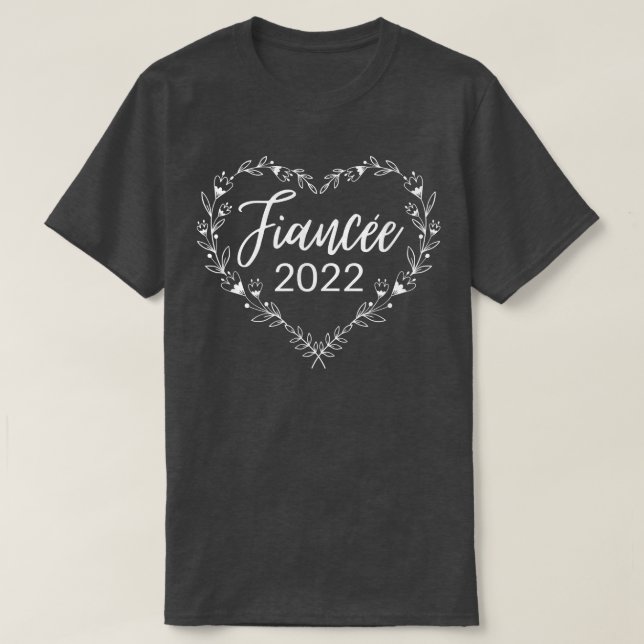 Noiva 2022 Camiseta Coração T Não Sra Engajada 202 (Frente do Design)