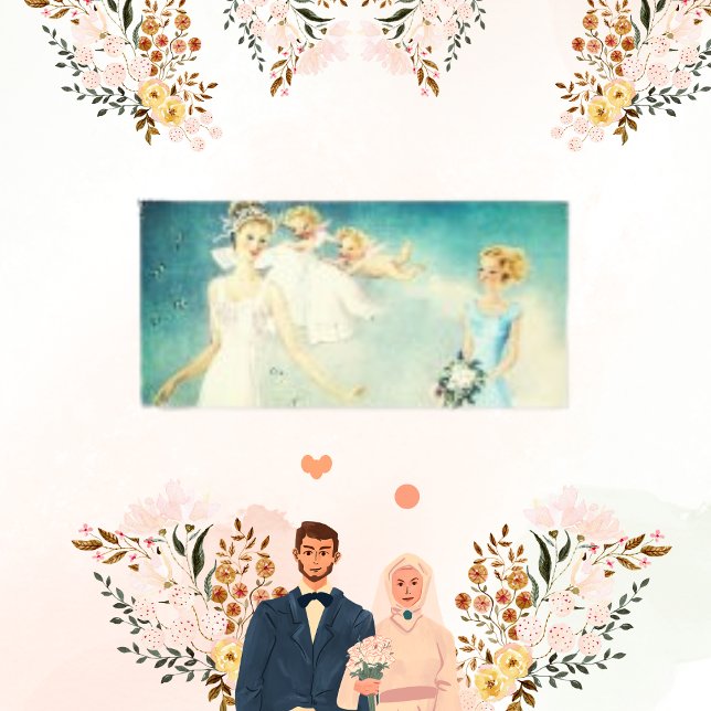 Noiva Anjo Vintage Impressão em Tela Casamento (Criador carregado)