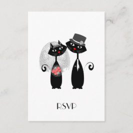 Noiva bonita | RSVP Personalizado de Gatos de Casa