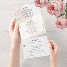 Noiva com Poeira Rosa Floral Watercolor