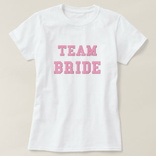 Noiva da Equipe Casamento Engraçado Camisa Rosa Ca