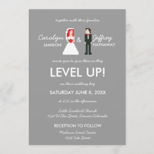 Noiva de 8 Bits e Convite De Casamento De Casa