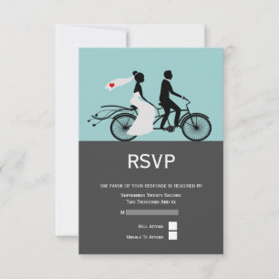 Noiva De Bicicleta De Tandem E Casamento De RSVP