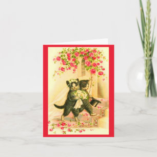 noiva de cozinha e convite para o casamento