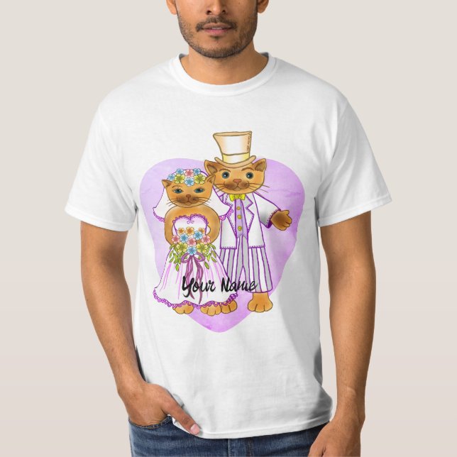 Noiva de Gato e Camisa de Casamento de Groom (Frente)