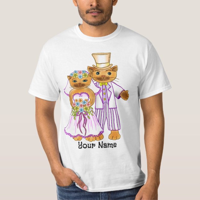 Noiva de Gato e Camisa de Casamento de Groom (Frente)