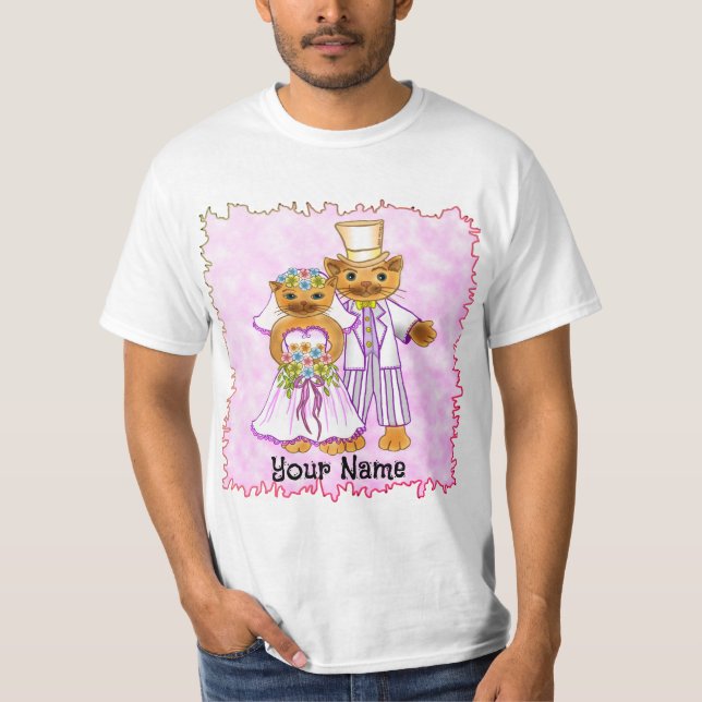 Noiva de Gato e Camisa de Casamento de Groom (Frente)
