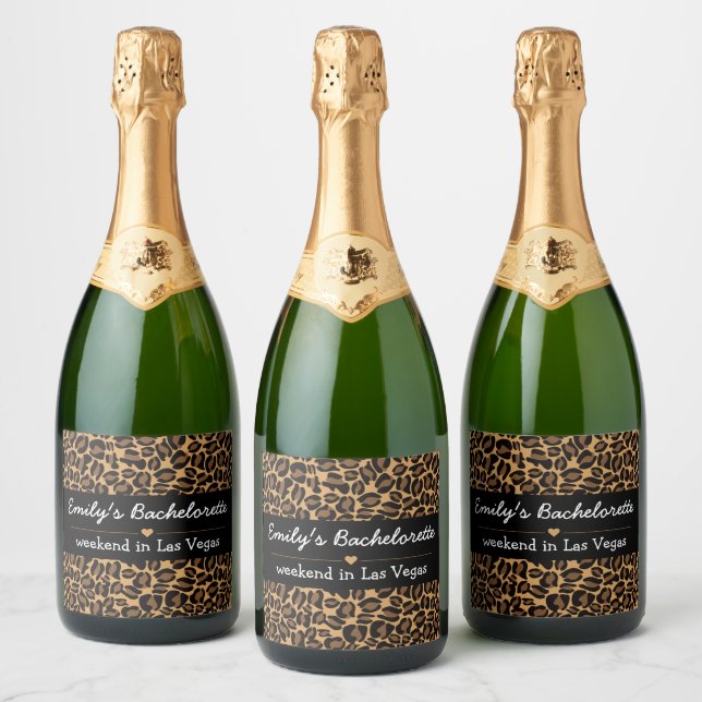 Noiva de Solteira Boujee Tendance Estampa de Leopa (Garrafas)
