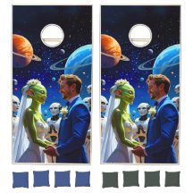 Noiva do Alienígena e do Groom Humano - Casamento 