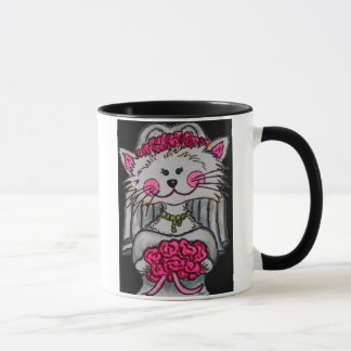Noiva do gatinho a ser caneca