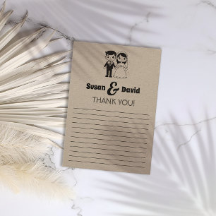 Noiva e Cartões de agradecimentos