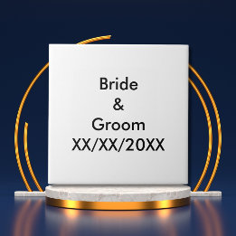 Noiva e grupo personalizados com data