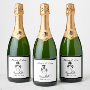 Noiva e Noiva Vencendo Espumante Personalizado