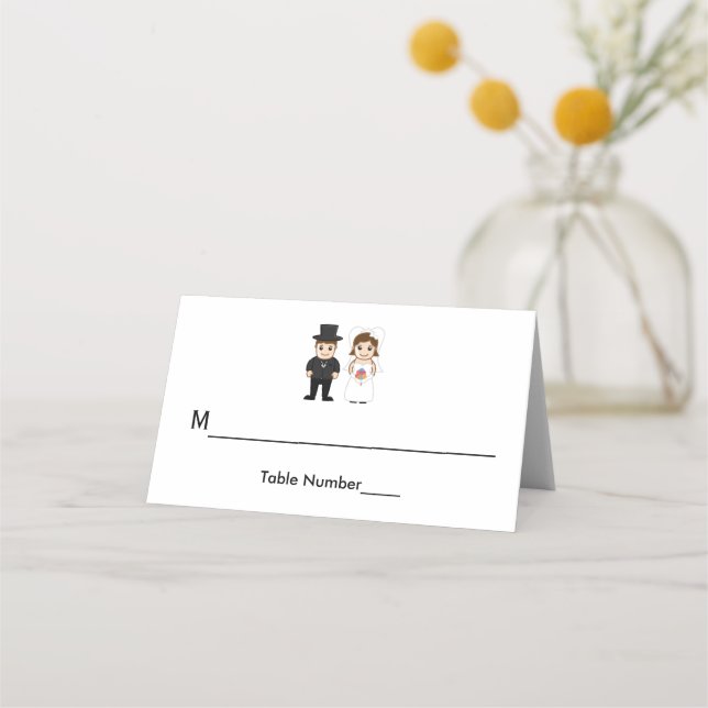 Noiva e noivo - Cartões de Escolta (Frente)