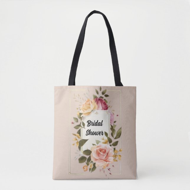 Noiva em Flor: Bolsa Tote Floral (Frente)