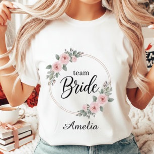 Noiva Equipe Personalizado Elegante Rosa Floral Do
