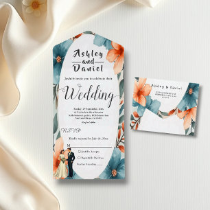 Noiva Floral Romântica E Casamento De Groom