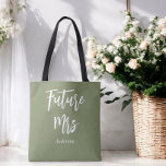 Noiva Future Sage Green Tote Bag<br><div class="desc">Noiva Tote Bag com Text Future Sra. em Sage Green Background. Verifique a coleção de armazenamento abaixo para obter itens correspondentes.</div>