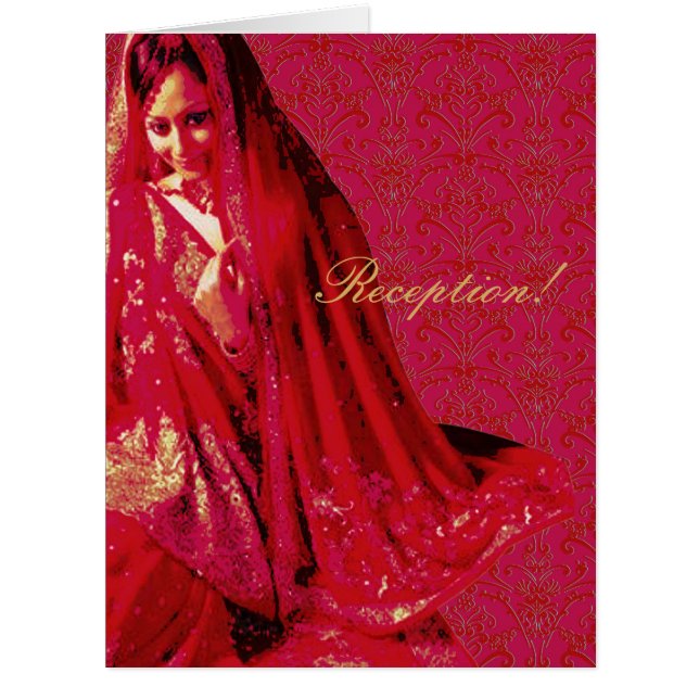 Noiva Indiana - Cartão de Recepção (Frente)