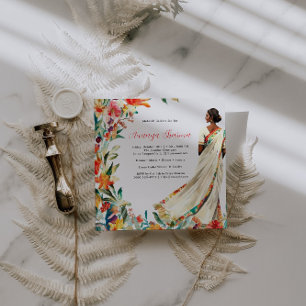 Noiva Indiana em Saree   Celebração Floral Mehendi