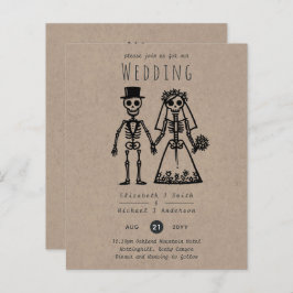 Noiva Noivo Cartoon Casamento Esqueleto Diversão D