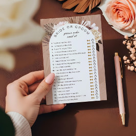 Noiva ou Adivinha Quem Disse Isso Jogo Boho Floral