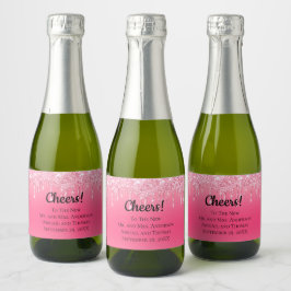 Noiva Tendência Brilho Cor-de-Rosa Personalizado