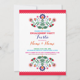 Noivado de Chá Fiesta Casais Convite Mexicano