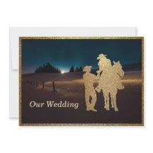 Noivado de Convite de casamento de Cowboy Ocidenta