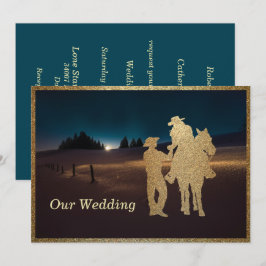 Noivado de Convite de casamento de Cowboy Ocidenta