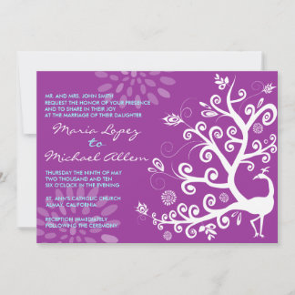 Noivado de Convite para Casamento de Pássaros com