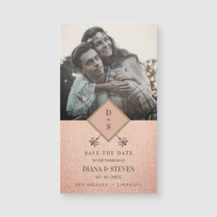 Noivado de Foto Dusty Rustic Boho Salve a Data