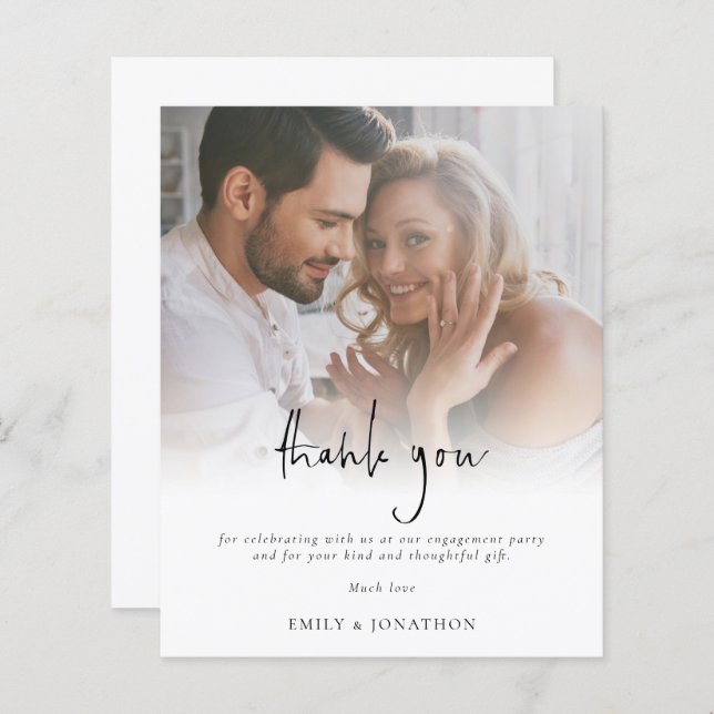 Noivado de Fotografia de Script Informal de Orçame (Frente/Verso)