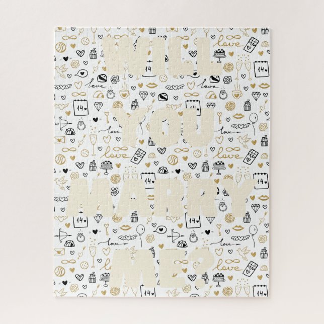 Noivado de Proposta Oculta Jigsee Quebra-cabeça (Vertical)