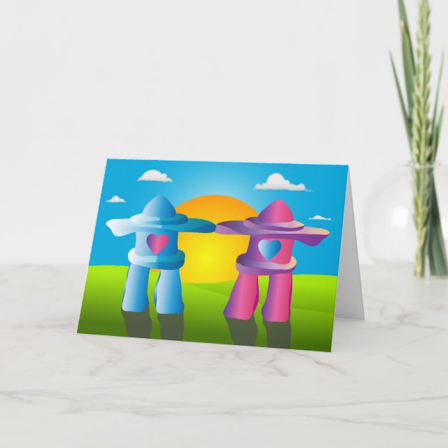 Noivado do Love Rocks / Aniversário / Cartão de Ca (Frente)