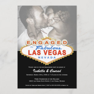 Noivado no Cartaz de Las Vegas Convite para Festa