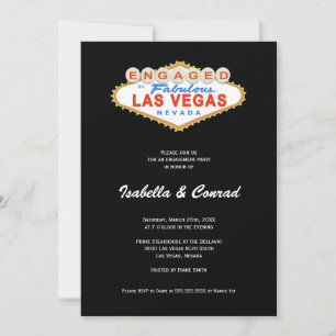 Noivado no Cartaz de Las Vegas Convite para Festa