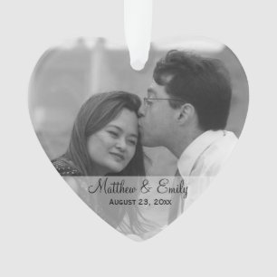 Noivado personalizado ou Ornamento de Fotos de Cas