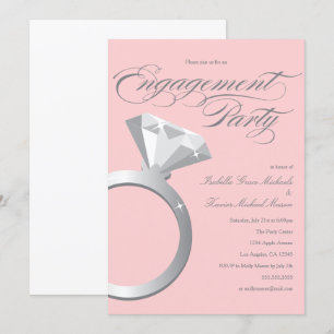 Noivado Ring - Lâmpada  Convite para Festa de noi